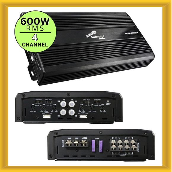 New Audiopipe APXL-2200.4 4 Channel Car Amplifier 600W RMS 2200W Max Power 2 OHM