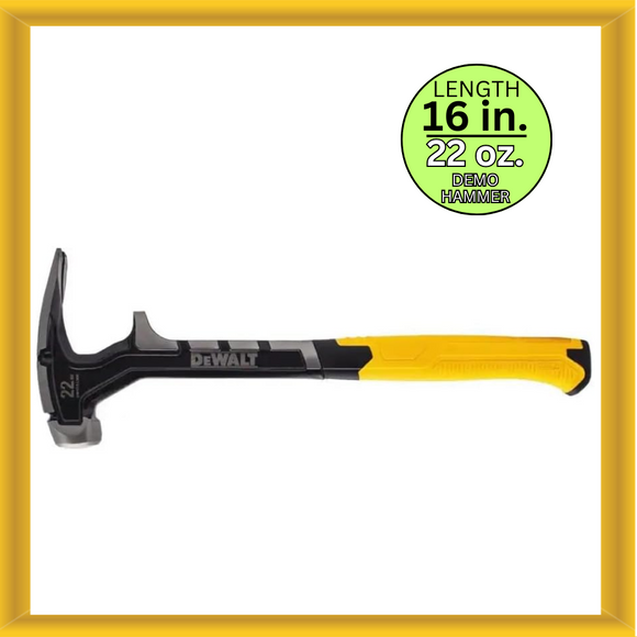 DeWALT DWHT51366 22 Ounce Multi-Functional Rip Claw Long Handle Demo Hammer