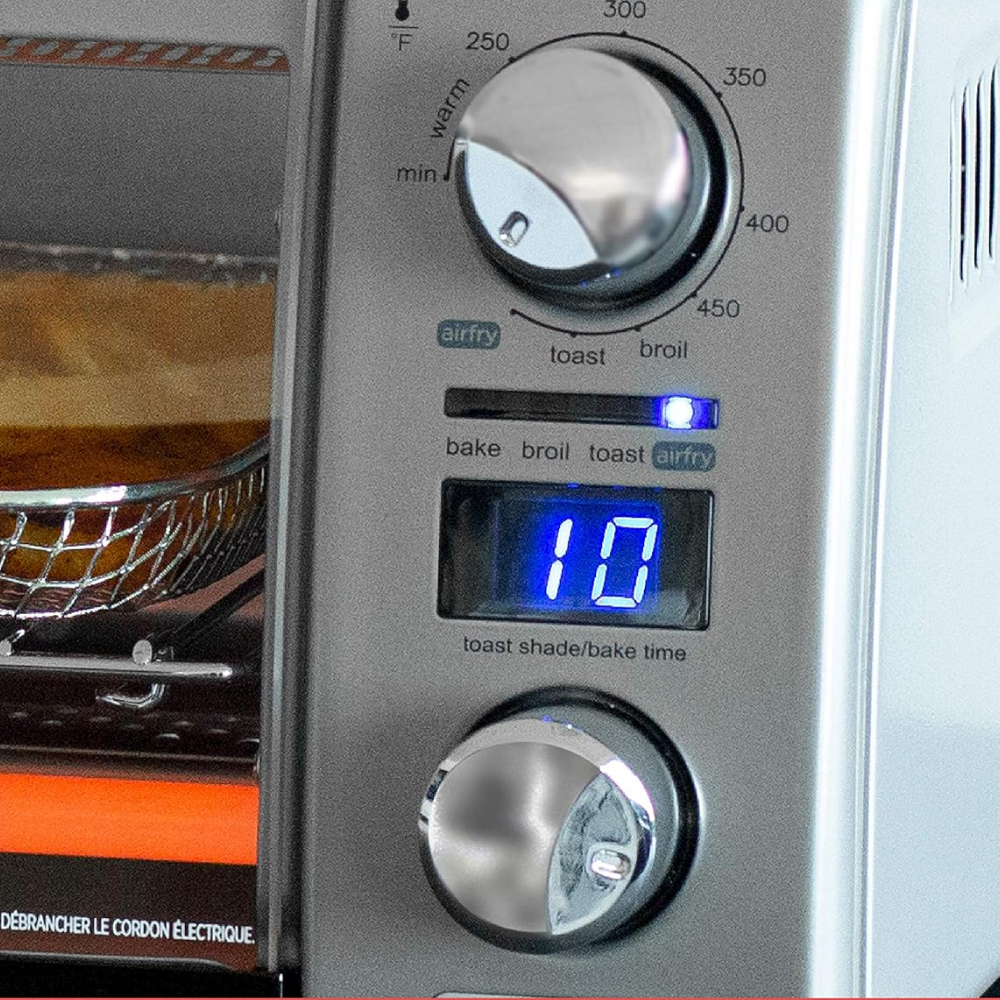 Black & Decker Crisp 'N Bake 1150 Watts Air Fry Digital 4 Slice Toaste