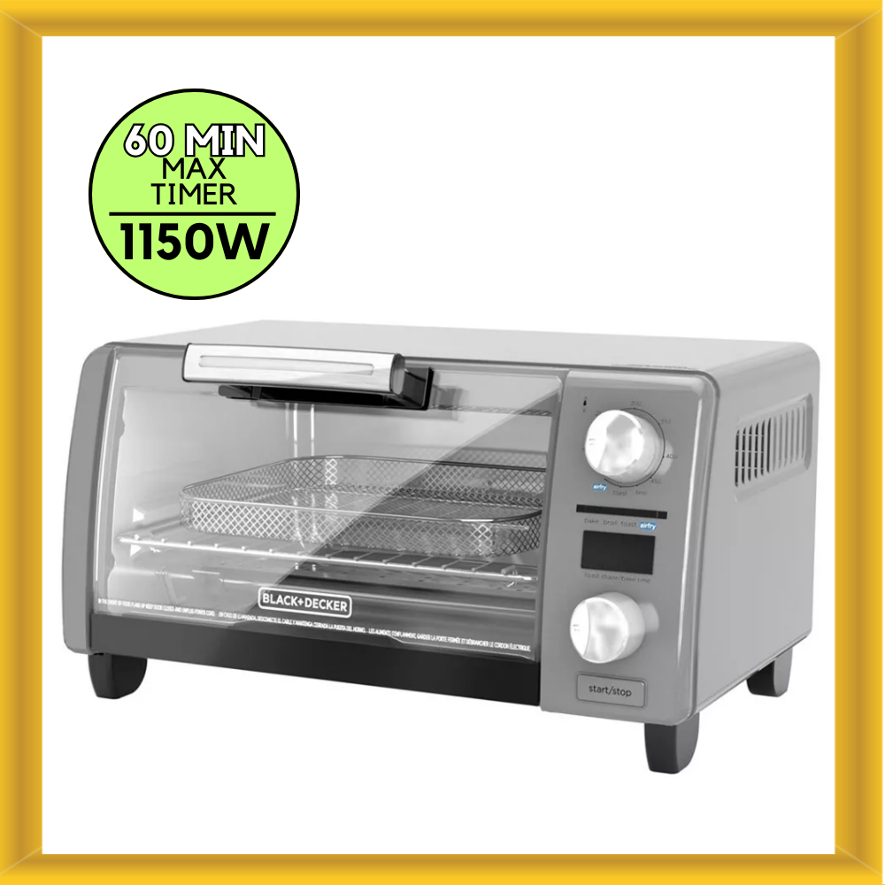 Black & Decker Crisp 'N Bake 1150 Watts Air Fry Digital 4 Slice Toaste