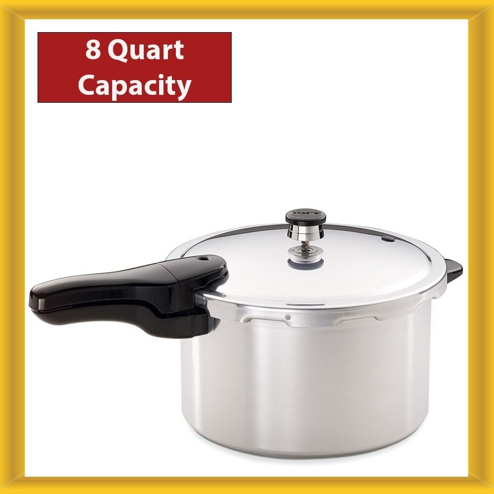 Presto 8-Quart Aluminum Hand Control Pressure Cooker 1000 Watts