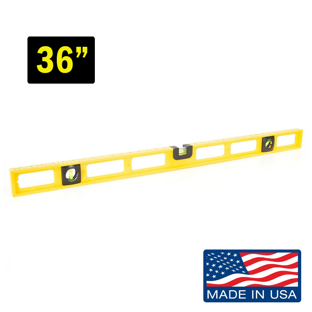 Mayes 24 In. Polystyrene Straight Edge Ruler with Level
