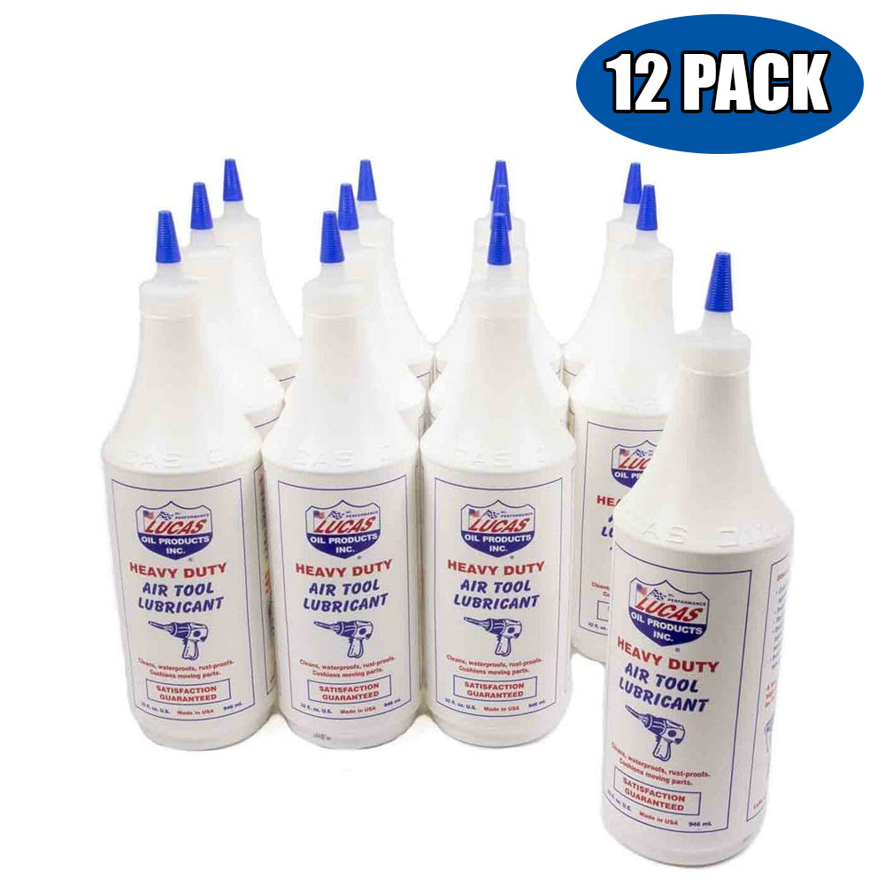 LUCAS OIL 10200 HEAVY DUTY AIR TOOL LUBRICANT 32 OZ 12 PACK