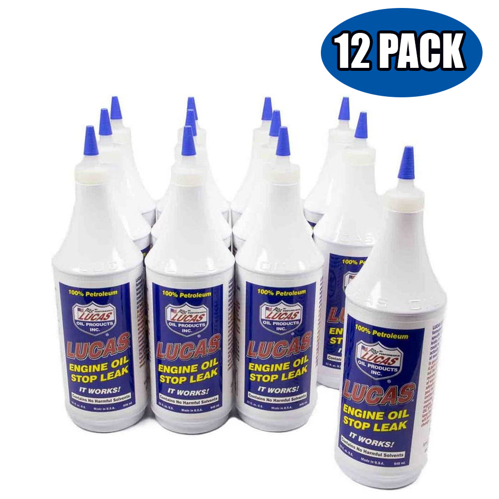 Lucas Oil Engine Oil Stop Leak 1 Quart (Case of 12
