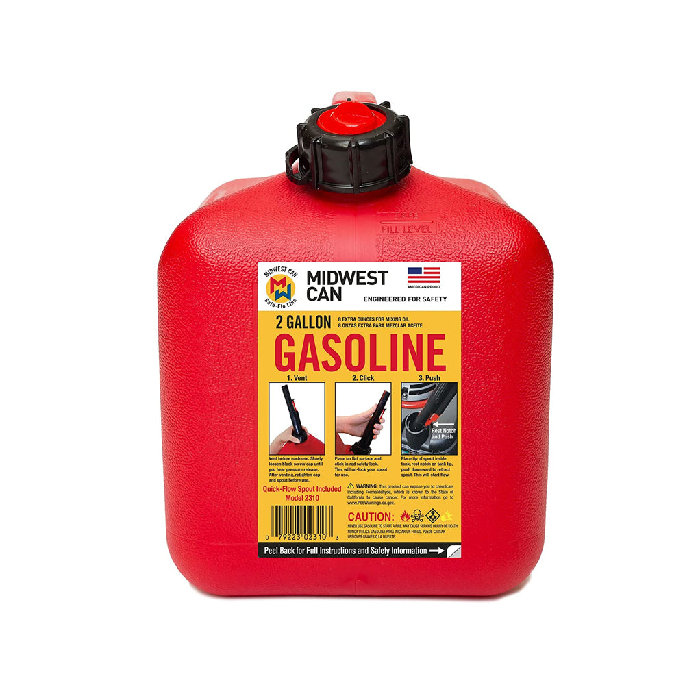 Midwest 2 Gallon Gasoline Can 6 PACK