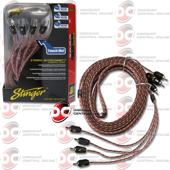 STINGER SI4417 4-CHANNEL 4000 SERIES RCA INTERCONNECT CABLE 17 FEET