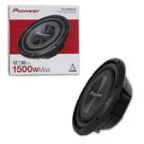 TWO PIONEER TS-A3000LS4 12" SHALLOW MOUNT SINGLE 4-OHM CAR SUBWOOFER 1,500 WATTS