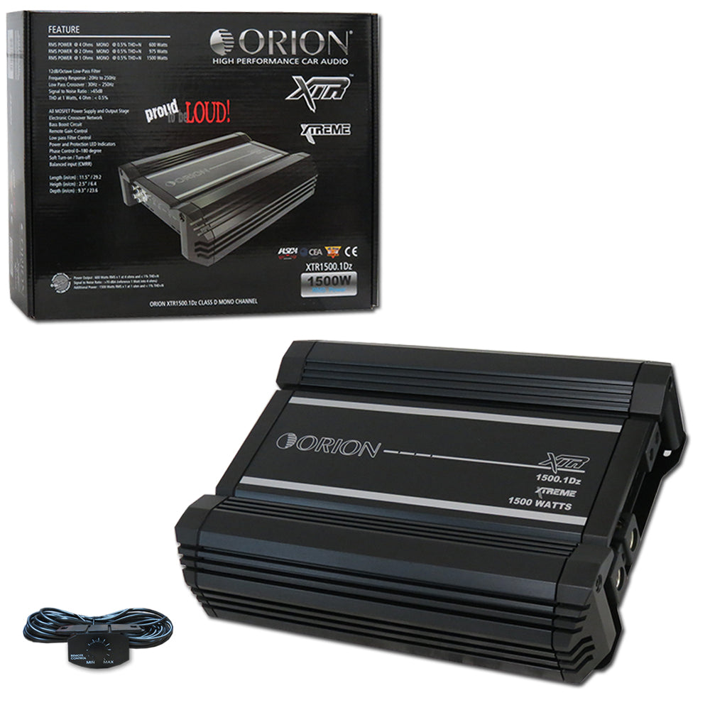 ORION XTR1500.1Dz XTR CLASSD MONO BLOCK CAR AMPLIFIER