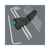 Wera Metric Hex-Plus Chrome Plated Long Arm High Quality L-Key 9-Piece Set (NEW)