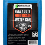 Wavian 22 Liter 5.8 gal. Blue Heavy Duty Food Grade Water Can | 3216 - 4 PACK