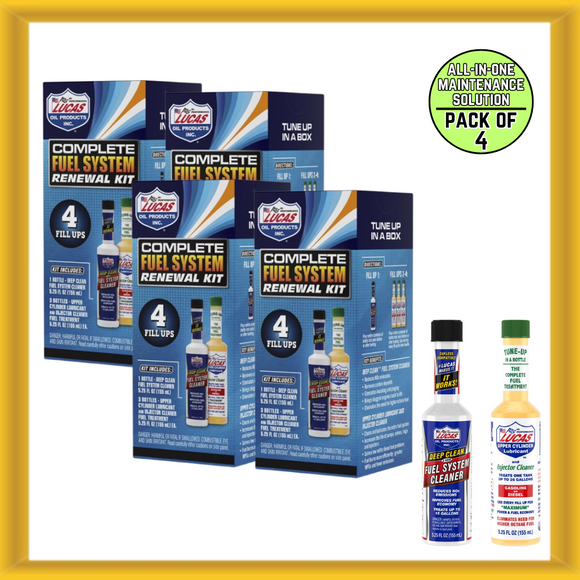 Lucas Oil 10966 Complete Fuel System Renewal Kit (Pack of 4) NEW