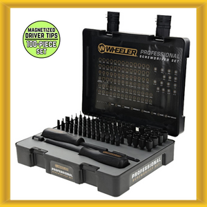 Wheeler Professional 100-piece Screwdriver Set with Premium Latching Hard Case
