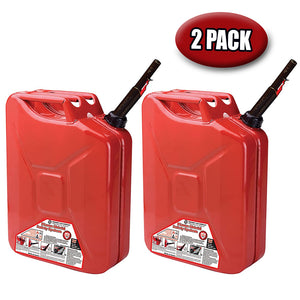Midwest Can 5 Gallon Metal Jerry Gasoline Can - 2 PACK