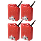 Midwest Can 5810 5 Gallon Metal Jerry Gasoline Can - 4 PACK