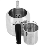 Korkmaz Mina Maxi Stainless Steel 1.1 Liter Tea Pot and 2.0 Liter Kettle Set