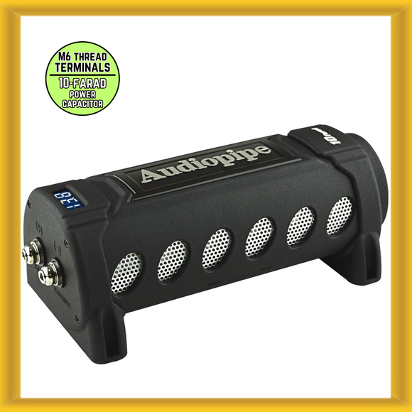 Audiopipe 10 Farad Power Capacitor with Digital Display and Status Indicator NEW
