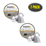 Sig Sauer .177 Cal Dagger Domed Lead Pellets (500 Count) - 2 PACK