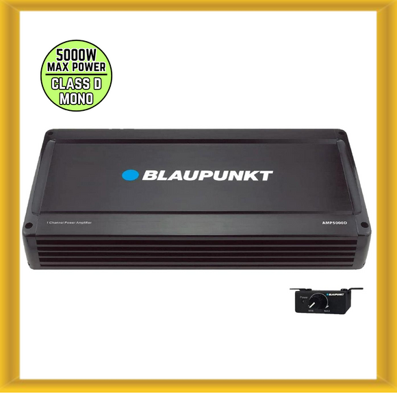 Blaupunkt AMP5000D 5000W Max Power Monoblock 1 Ohm Class D Car Amplifier (NEW)