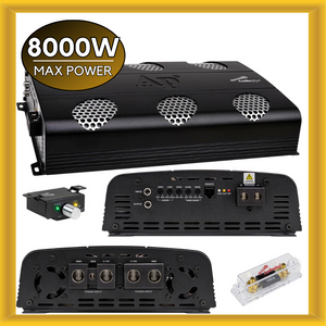 Audiopipe APHF-8000D-H2 Full Range Class D Monoblock Amplifier 8000 Watts 2 OHM