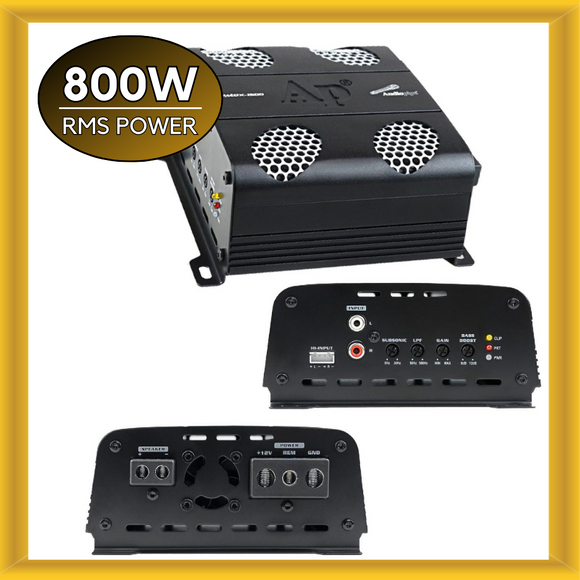 Audiopipe APMOX-800.1 Compact Monoblock Car Amplifier 800 Watts 2 OHM Stable