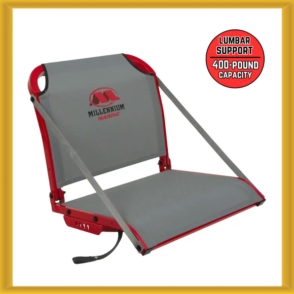 Millennium Boat Seat – Red Frame / Gray Seat