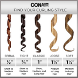 New Conair Supreme Curling Iron Combo Pack 1/2 Inch 3/4 Inch and 1 Inch Set of 3