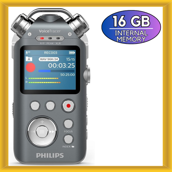 Philips DVT7500 Voice Tracer Audio Recorder for Voice or Music Plug and Play