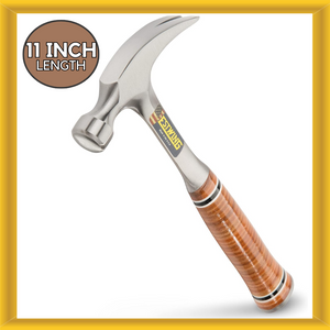 ESTWING E12S Hammer 12 oz Straight Rip Claw w/ Smooth Face Genuine Leather Grip