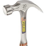 Estwing E20C 20 oz. Curved Claw Hammer with Smooth Face and Leather Grip