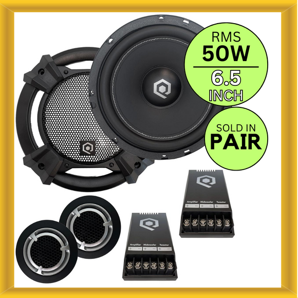 SoundQubed HDS-CP65 HDS Series 6.5 Inch 2-Way 50W RMS Car Components Speakers