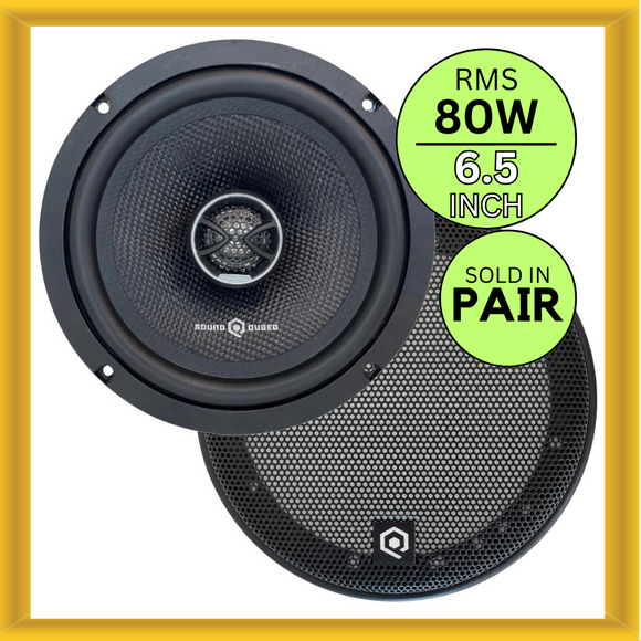 New SoundQubed HDX-CX65 6.5 Inch 2-way Car Speakers 80W RMS 240W Max Power 4 OHM