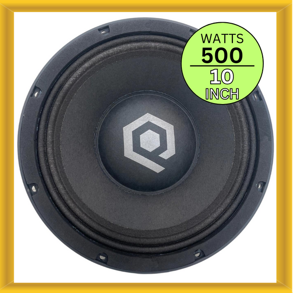 SoundQubed HDX-PA10M-8 10 Inch MidBass Car Speaker 500W RMS 1000W Max 8 OHM New