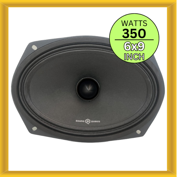 SoundQubed HDX-PA69B-4 6×9 Inch Midrange Car Speaker 350W RMS 700W Max 4 OHM New
