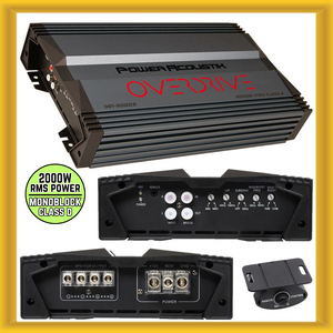 Power Acoustik Overdrive Series 2000W RMS Power Class D Monoblock Car Amplifier