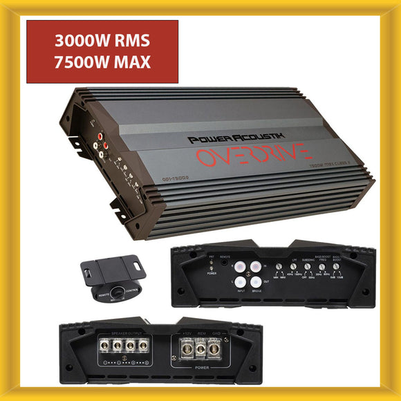 Power Acoustik OD17500D Class D Monoblock Amplifier 3000W RMS 7500W MAX New