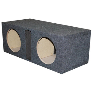 Qpower Bass10 Vented Dual Hole 10" Carpeted Car Subwoofer Box Enclosure