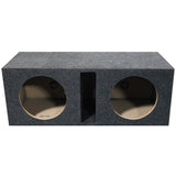 Qpower Bass12 Vented Dual Hole 12" Carpeted Car Subwoofer Box Enclosure