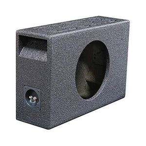 Q Power Single 10" Shallow Side Ported Vented Subwoofer Box Enclosure | QBSHALLOW110V
