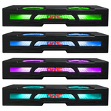 QPower QLUXE Dual 12-inch Vented w/ RGB LED Illumination for GMC 07-13 Crew Cab