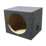 Q Power Single 12" Hole Sealed Empty Subwoofer Enclosure Carpeted Box