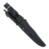 SOG Tech Bowie 6.4" Fixed Black Plain Blade Kraton Handle with Kydex Sheath NEW