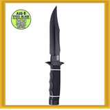 SOG Tech Bowie 6.4" Fixed Black Plain Blade Kraton Handle with Kydex Sheath NEW