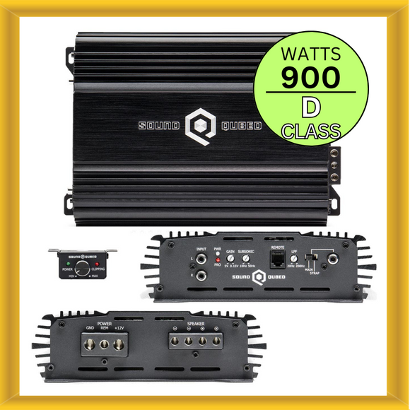 SoundQubed S1-850 Class D Monoblock Car Amplifier 900 Watts Power 1 OHM Stable