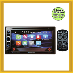 Blaupunkt 6.2” 2 DIN Fixed Face Touchscreen DVD Receiver w/ BT, USB/SD & Remote