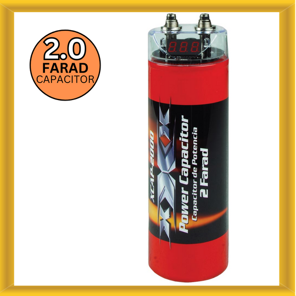 XXX Audio XCAP2000 2.0 Farad Power Capacitor with 3-Digit LED Display