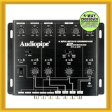Audiopipe XV-4-V15 4-Way Crossover with 2/4/6 Channels Input – 8 Channels Output