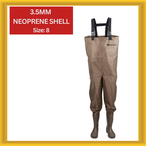 Hodgman Mackenzie Cleated Bootfoot Chest Waders Fishing Gear Size 8 Brown