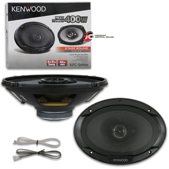 New Kenwood 6x9-inch 3-way Car Audio Coax Coaxial Speakers Pair 6x9