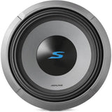 Alpine S-Series S2W10D4 10 Inch Dual 4 OHM Car Subwoofer 600 Watts RMS Power