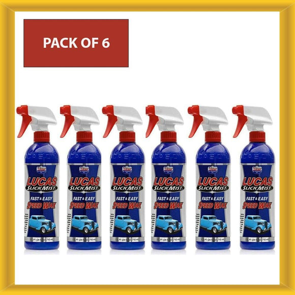 6 x Lucas Oil Slick Mist Speed Wax Gloss Intensifier 24-Oz Spray Bottle